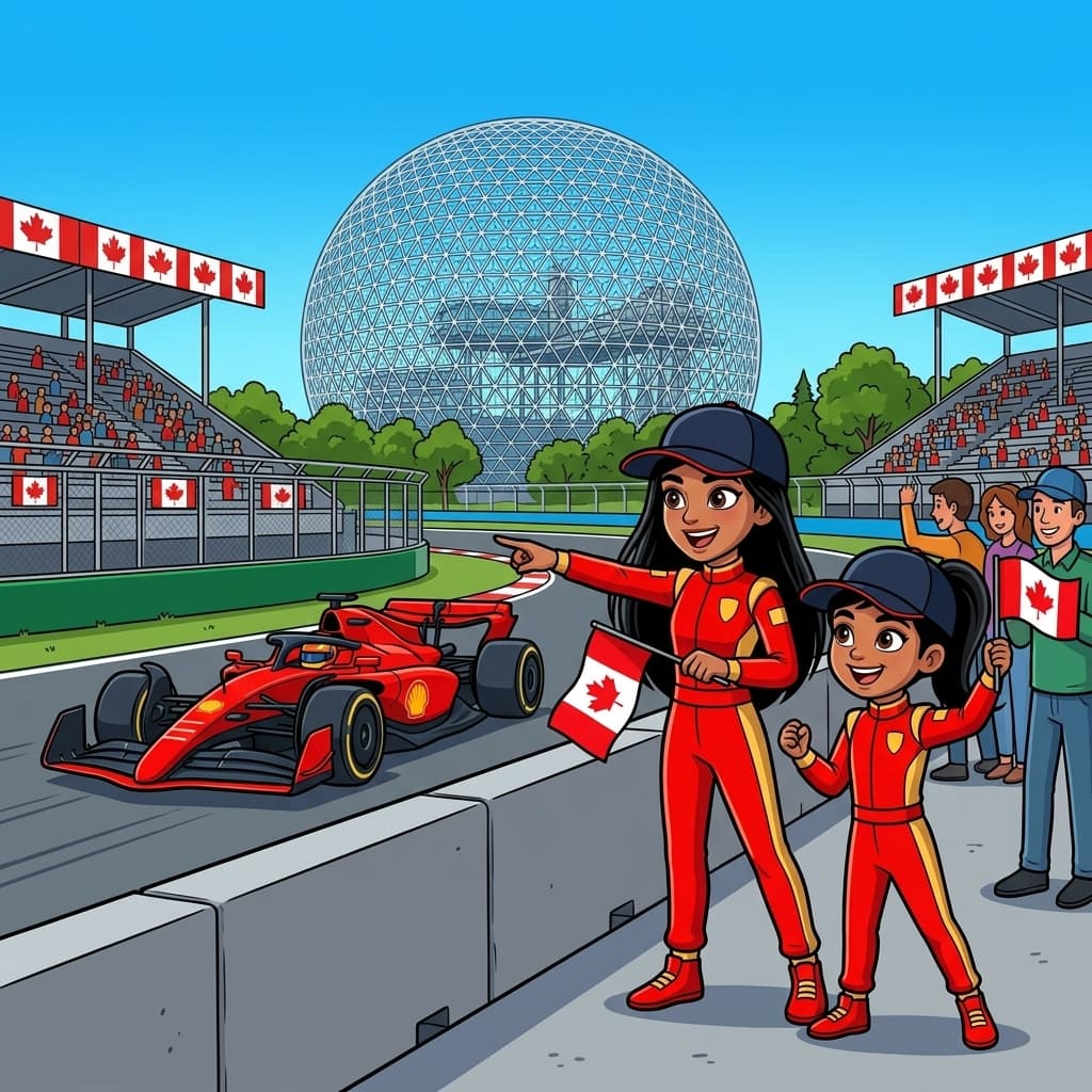 Malini and Sivi at the Canadian Grand Prix in Montreal